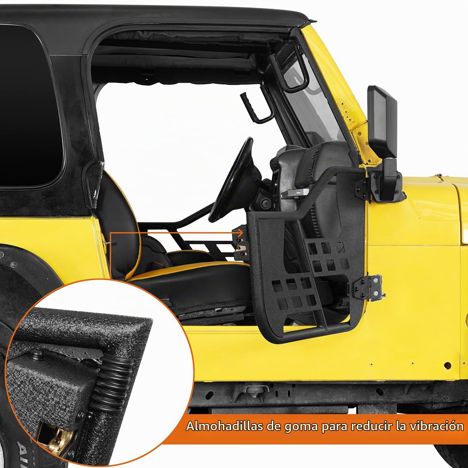 Amazon.com: Hooke Road Wrangler TJ Tubo de puerta de medio tubo